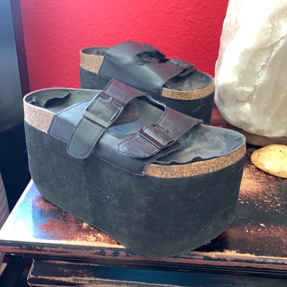 Vintage YRU Shoes EVEREST Double buckle Strap Extreme Platform Sandal 2012 5 - Picture 4 of 16